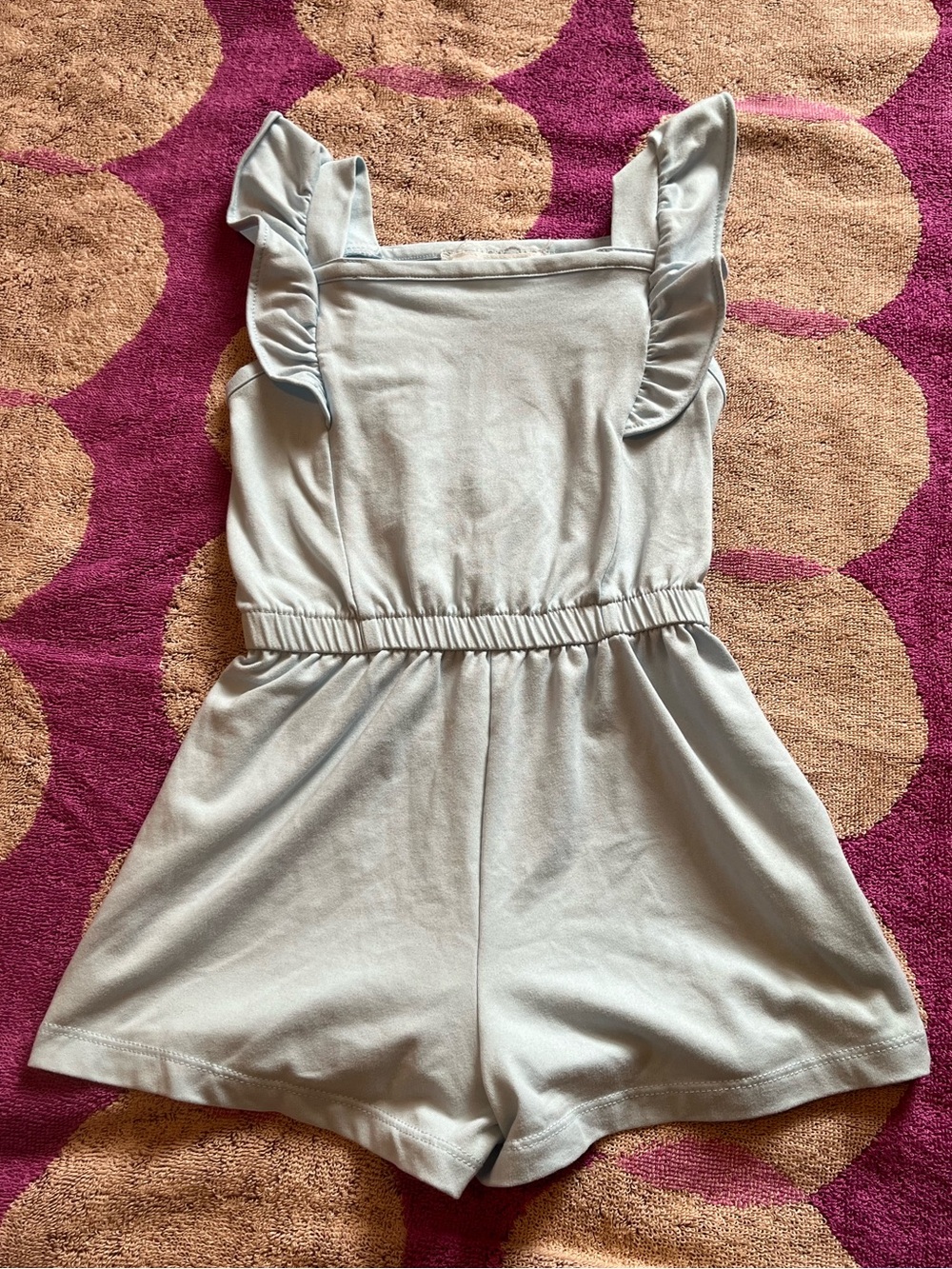 Btween Girls Light Blue Ruffle Romper